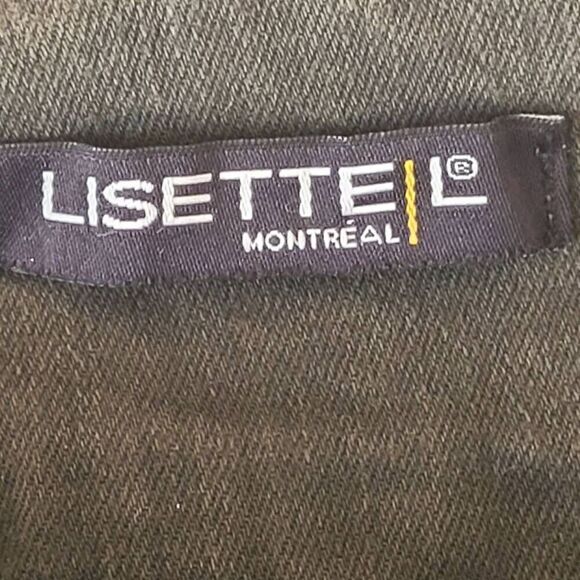 Lisette L Montreal Womens Charcoal Gray Embroidered Crystal Hem Denim Jeans - Picture 4 of 16